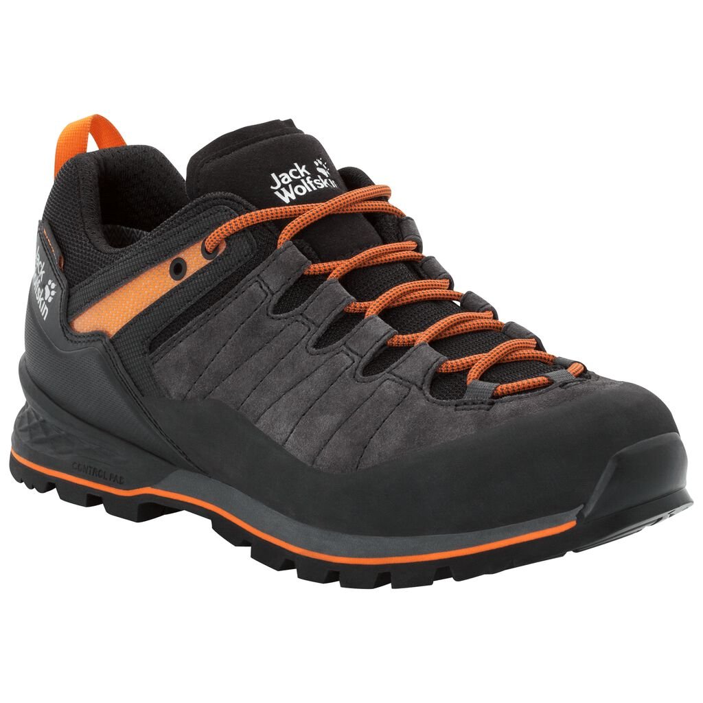 Jack Wolfskin SCRAMBLER XT TEXAPORE LOW Chaussures Homme Noir/Orange - AESQLIH-76